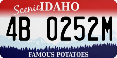 ID license plate 4B0252M