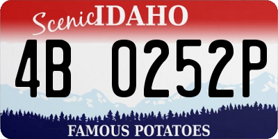 ID license plate 4B0252P