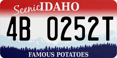 ID license plate 4B0252T