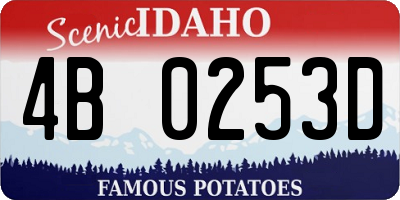 ID license plate 4B0253D