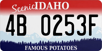 ID license plate 4B0253F