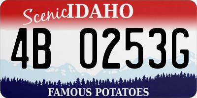 ID license plate 4B0253G