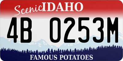 ID license plate 4B0253M