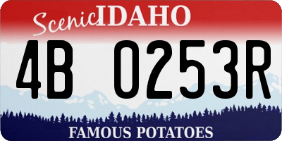 ID license plate 4B0253R