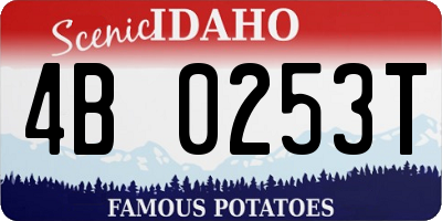 ID license plate 4B0253T