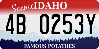 ID license plate 4B0253Y
