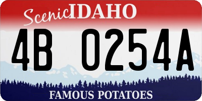 ID license plate 4B0254A