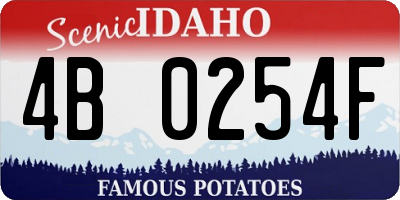 ID license plate 4B0254F