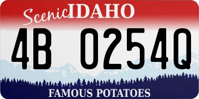 ID license plate 4B0254Q
