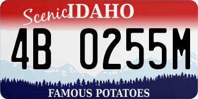 ID license plate 4B0255M