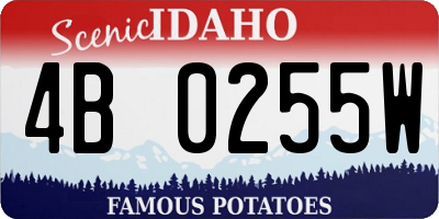 ID license plate 4B0255W