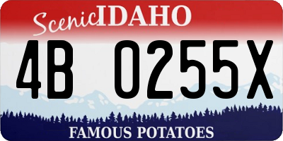 ID license plate 4B0255X