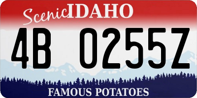 ID license plate 4B0255Z
