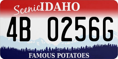 ID license plate 4B0256G