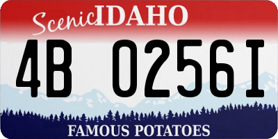 ID license plate 4B0256I