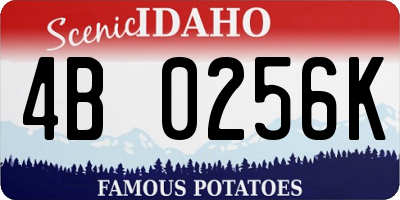 ID license plate 4B0256K