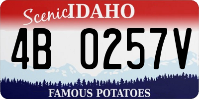 ID license plate 4B0257V