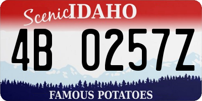 ID license plate 4B0257Z