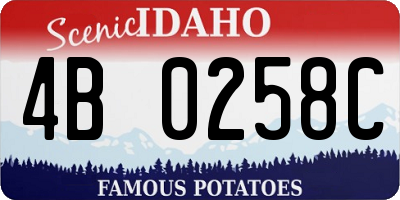 ID license plate 4B0258C