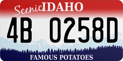ID license plate 4B0258D