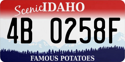 ID license plate 4B0258F