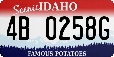 ID license plate 4B0258G