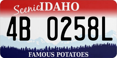 ID license plate 4B0258L