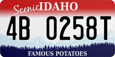ID license plate 4B0258T