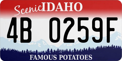 ID license plate 4B0259F