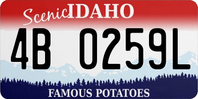 ID license plate 4B0259L