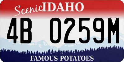ID license plate 4B0259M