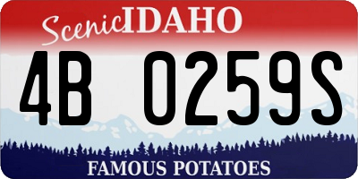ID license plate 4B0259S