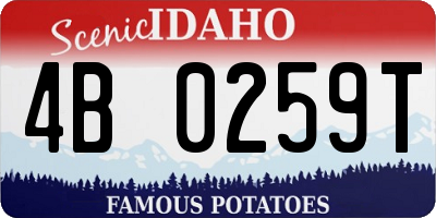 ID license plate 4B0259T