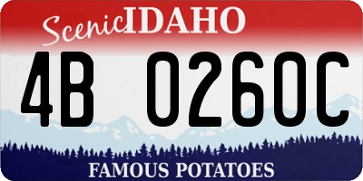 ID license plate 4B0260C