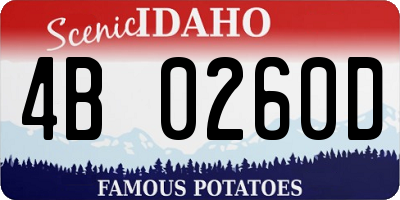 ID license plate 4B0260D