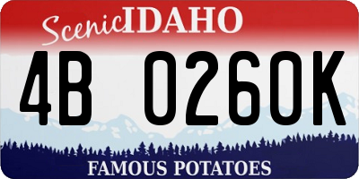 ID license plate 4B0260K