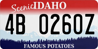 ID license plate 4B0260Z