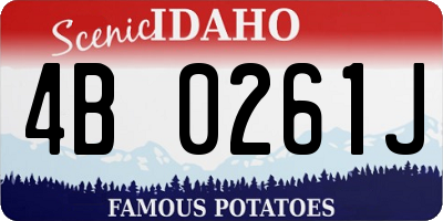 ID license plate 4B0261J