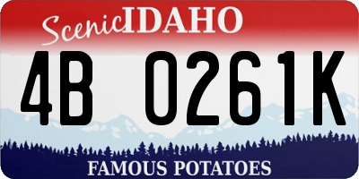 ID license plate 4B0261K