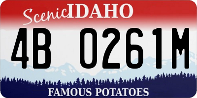 ID license plate 4B0261M