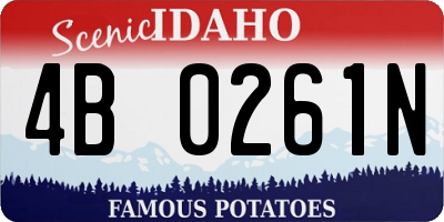 ID license plate 4B0261N