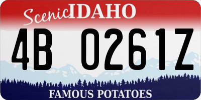 ID license plate 4B0261Z