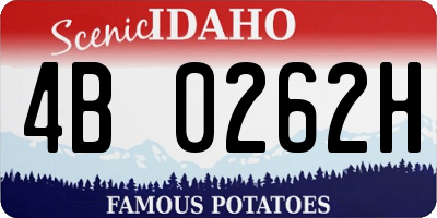 ID license plate 4B0262H