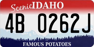 ID license plate 4B0262J