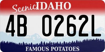 ID license plate 4B0262L