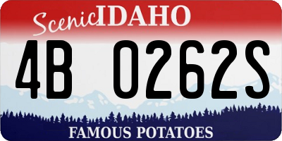 ID license plate 4B0262S