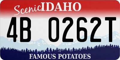 ID license plate 4B0262T