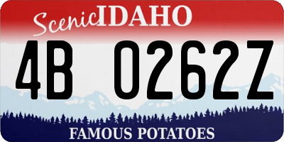 ID license plate 4B0262Z