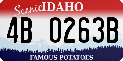 ID license plate 4B0263B