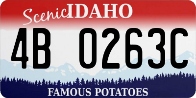 ID license plate 4B0263C